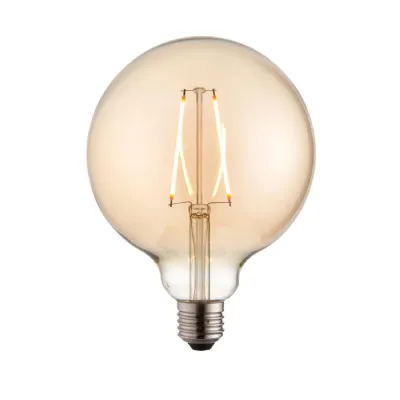 E27 LED Filament Globe 170x125mm Amber 2W