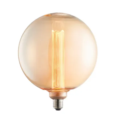 Globe Bulb Amber Glass 200x241mm