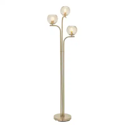 Brass Dimple 3 Floor Light