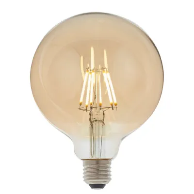 E27 LED Filament Globe 165x125mm Amber 6W