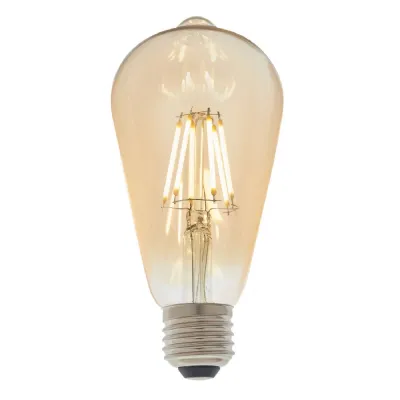E27 LED Filament Pear 140x64mm Amber Glass D