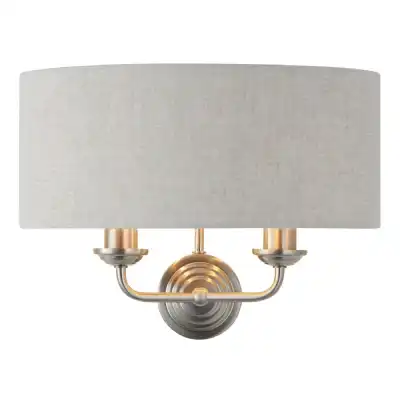 Natural Highclere 2 Wall Light And Natural