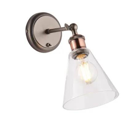 Hal Wall Light with Clear Shade 170x267mm