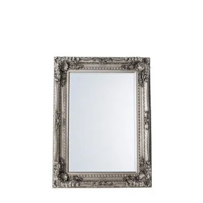 Carved Louis Mirror Silver 1190x890mm