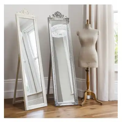 Wood Cheval Mirror White