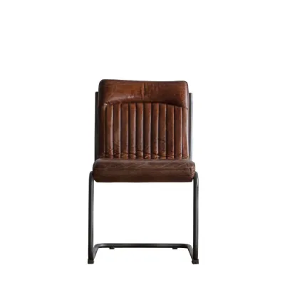 Antique Brown Leather Chair