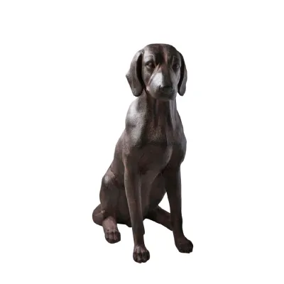 Aged Bronze Resin Dog Statue