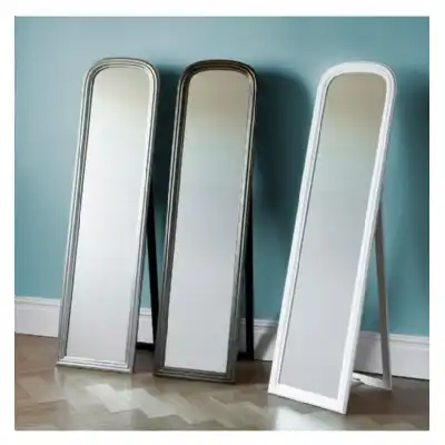 Beck Modern Style Brushed Brass Bedroom Cheval Mirror with Back Stand 160x42cm