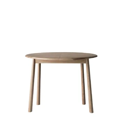 Round Oak Extending Dining Table