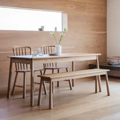 Large Oak Rectangular Extending Dining Table