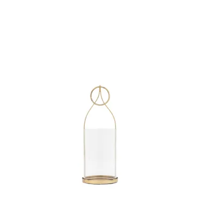 Kyra Lantern Small Antique Gold 105x105x285mm
