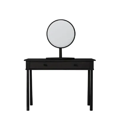 Wycombe Dressing Table w Drwr Black 1100x400x800mm
