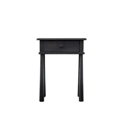 Wycombe 1 Drawer Bedside Black 500x400x635mm