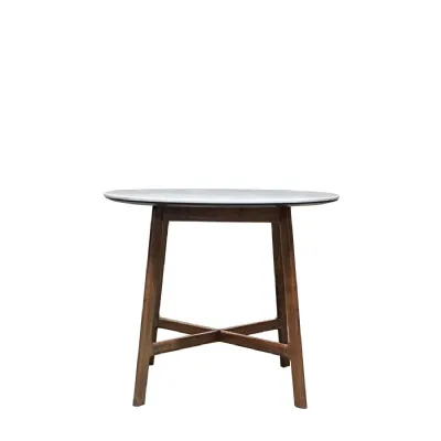 Round Marble Top Bistro Dining Table