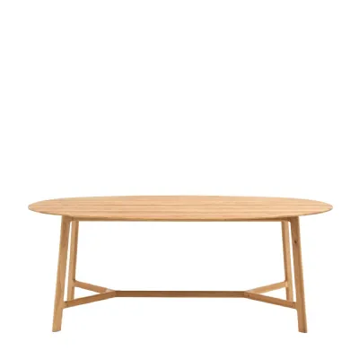 Solid Oak Oval Dining Table