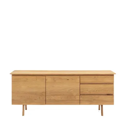 2 Door 3 Drawer Oak Sideboard