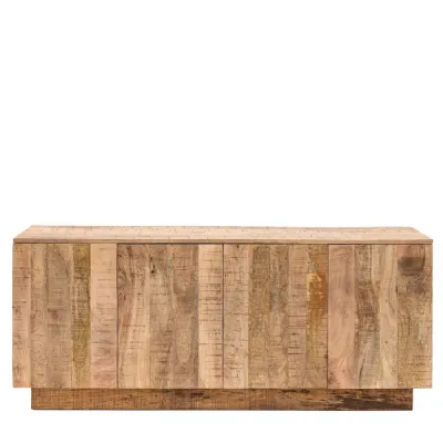 Natural 4 Door Mango Wood Sideboard