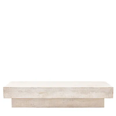 Scrubbed White Rectangular Coffee Table
