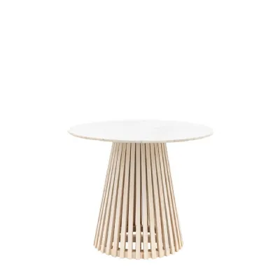 White Round Marble Dining Table