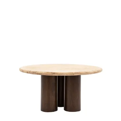 Solid Travertine Stone Coffee Table