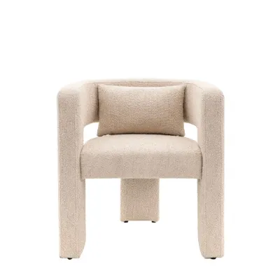 Cream Putty U Back Armchair