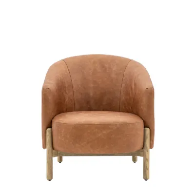 Brown Vintage Leather Armchair