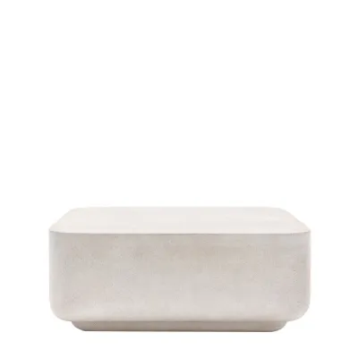 White Contemporary Concrete Coffee Table