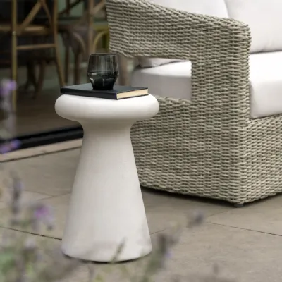 Modern GRC Concrete Effect Small Side Table