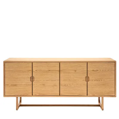 4 Door Oak Veneer Sideboard