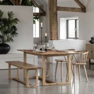 Natural Oak Large Rectangular Dining Table 8 Seater