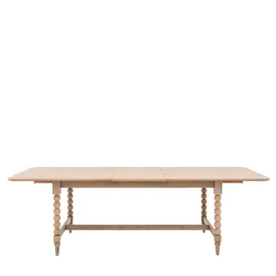 Lime Wash Extending Bobbin Dining Table