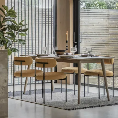 Grey Washed Oak 6 Seater Rectangular Kitchen Dining Table