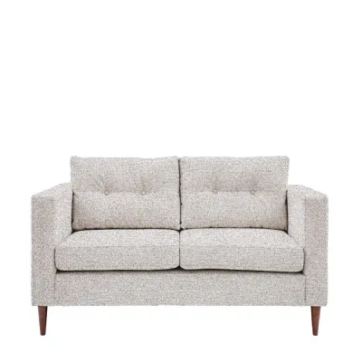 Light Grey Block Arm Two Seat Sofa
