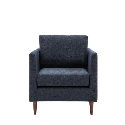 Grey Deep Seat Fabric Armchair