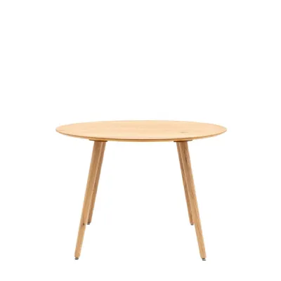 Hatfield Round Dining Table Natural 1100x1100x750m