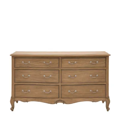 Wooden 6 Drawer Chest Weathered
