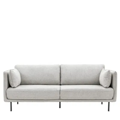Contemporary 2 Seat Natural Boucle Sofa