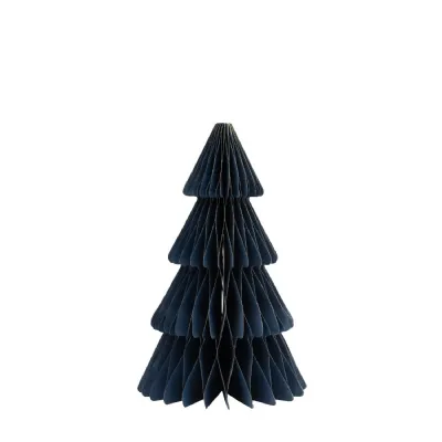 Merry Midnight Paper Tree D?cor Navy 350mm