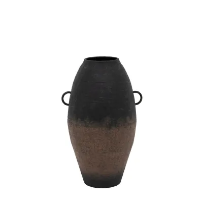 Black Metal Vase Small