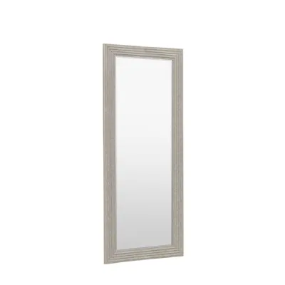 Rustic Silver Ridged Tall Leaner Wall Mirror