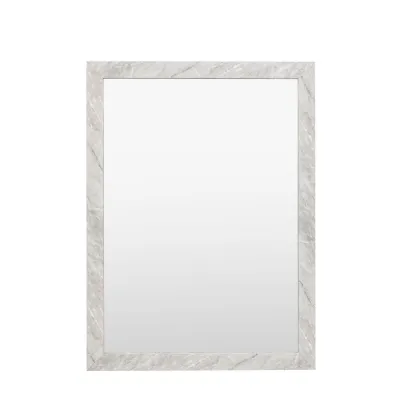 Glass Size mm 500x700 Mirror Marbled White Small