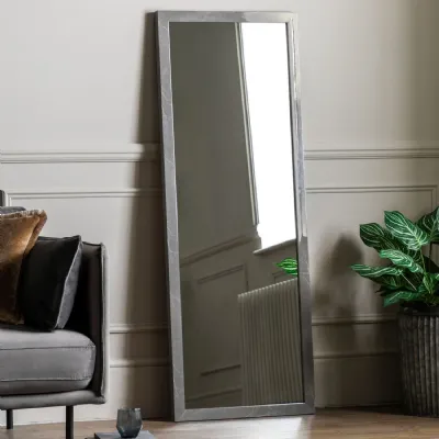 Grey Marbled Effect Framed Large Wall Mirror