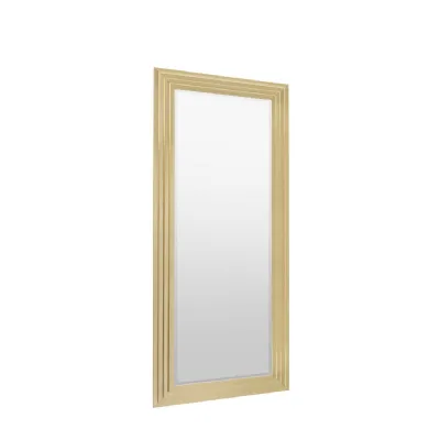 Light Gold Framed Leaner Large Stepped Wall Mirror