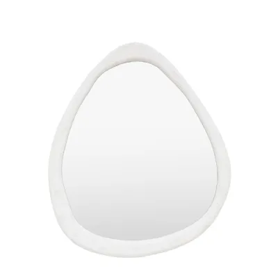 Glass Size mm 515x590 White Mirror Pebble 1