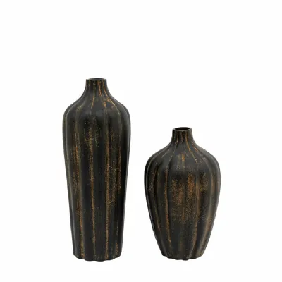 Vase Black Set of 2