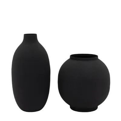 Zia Vase Black 680mm Set of 2