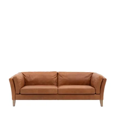 Padded Brown Vintage Leather Sofa