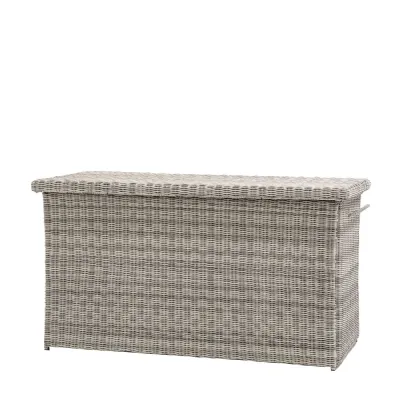 Large Grey Rattan Effect Outdoor Garden Storage Box