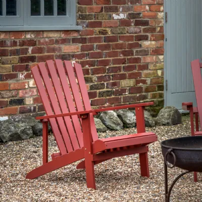 Red Acacia Adirondack Outdoor Comfort Lounge Chair