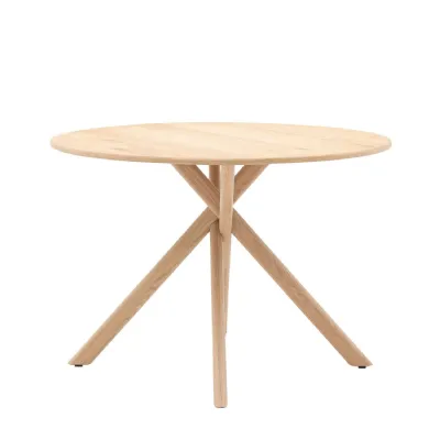 Natural Light Wooden 110cm Round Dining Table Dining Table